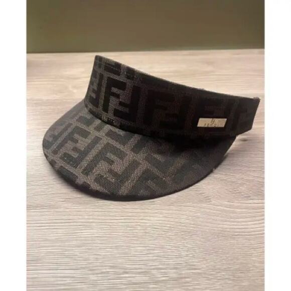Fendi Accessories - Fendi Brown Monogram Visor Authentic